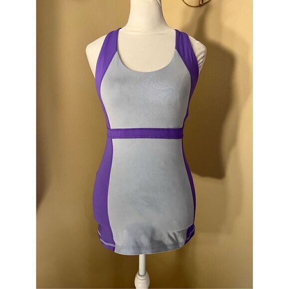 Lululemon Run: Fast Track Athletic Tank Top Cool Breeze / Power Purple Size 4 - Picture 1 of 6